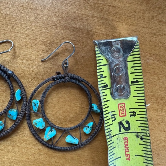 Sundance Dreamcatcher Turquoise Earrings - Picture 3 of 8